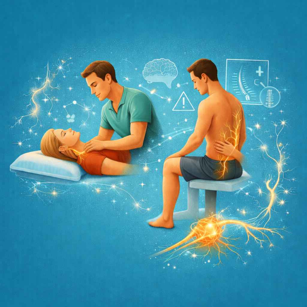 Nervenmobilisation in der Physiotherapie im Therapiezentrum Oehme zur Behandlung von Schmerzen und Nervenproblemen